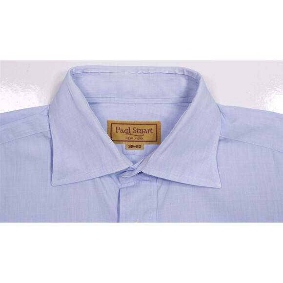 Paul Stuart Light Blue Slim Fit Cotton Dress Shirt (39) 15.5-32 - Picture 5 of 7